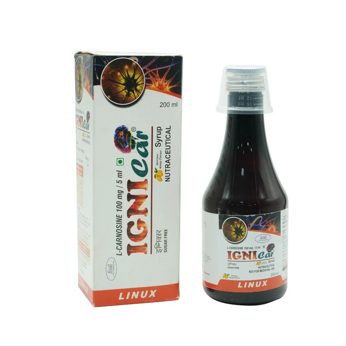 Ignicar Sugar Free L-Carnosine Syrup | Flavour Delicious Mango